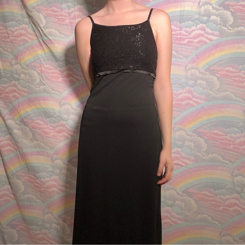 Vintage byer too black maxi dress
